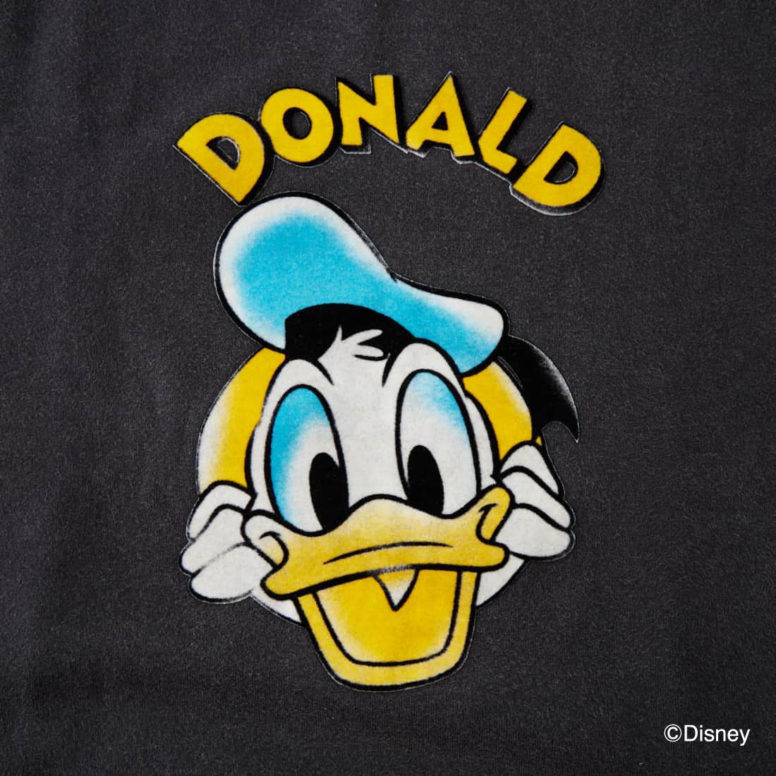 Jeans Factory Clothes [ジーンズファクトリークローズ] キャラダメージスウェット / DONALD DUCK [JFC-264-073] BLACK