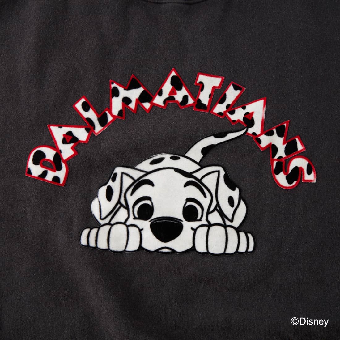 Jeans Factory Clothes [ジーンズファクトリークローズ] キャラダメージスウェット / 101DALMATIANS [JFC-264-072] BLACK