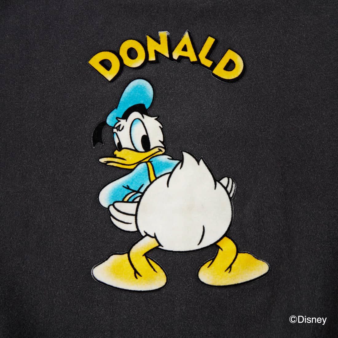 Jeans Factory Clothes [ジーンズファクトリークローズ] キャラダメージスウェット / DONALD DUCK [JFC-264-073] BLACK