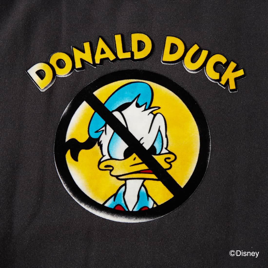 Jeans Factory Clothes [ジーンズファクトリークローズ] キャラダメージスウェット / DONALD DUCK [JFC-264-074] BLACK