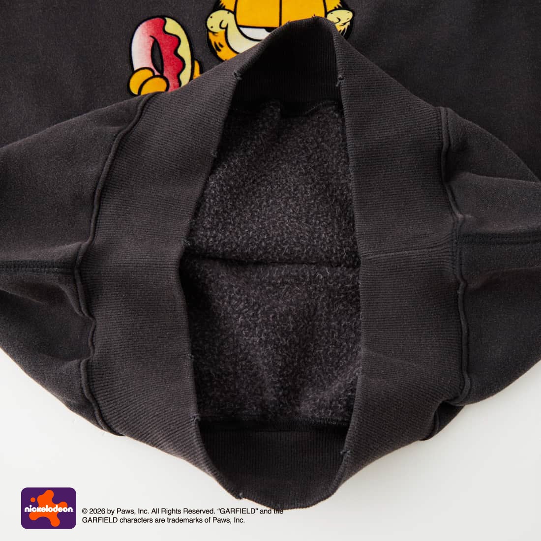 Jeans Factory Clothes [ジーンズファクトリークローズ] キャラダメージスウェット / GARFIELD [JFC-264-075] BLACK