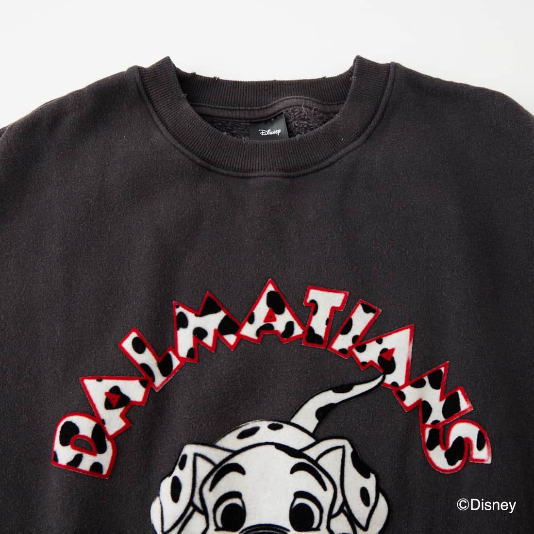 Jeans Factory Clothes [ジーンズファクトリークローズ] キャラダメージスウェット / 101DALMATIANS [JFC-264-072] BLACK