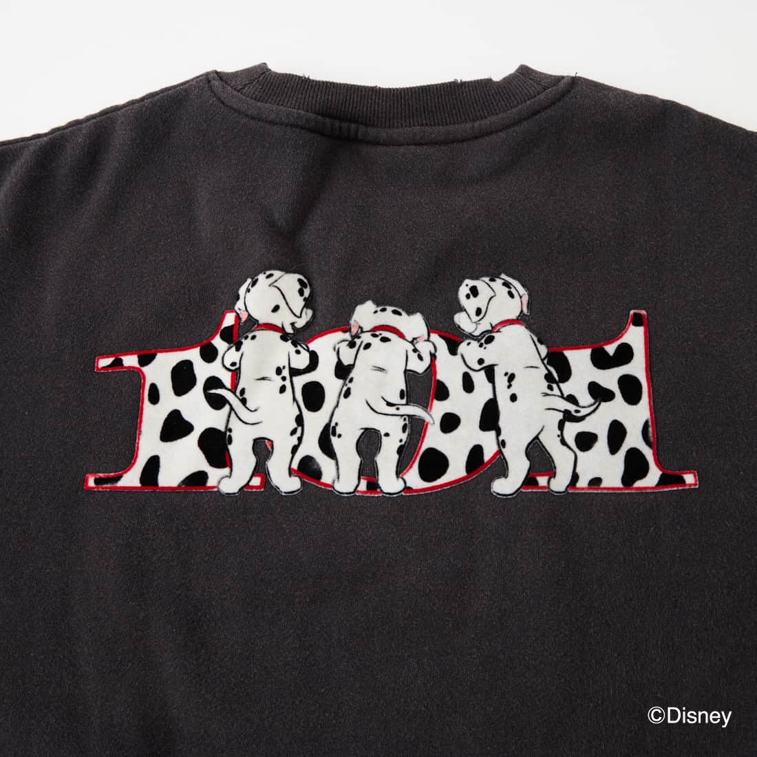 Jeans Factory Clothes [ジーンズファクトリークローズ] キャラダメージスウェット / 101DALMATIANS [JFC-264-072] BLACK