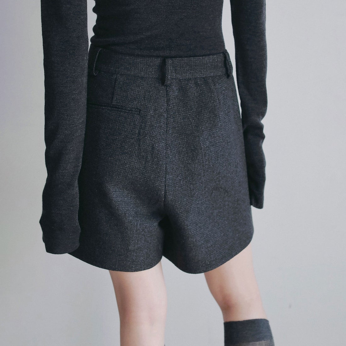 anuke [アンヌーク] ヘリンボーン ショートパンツ [62620718] C/GRY