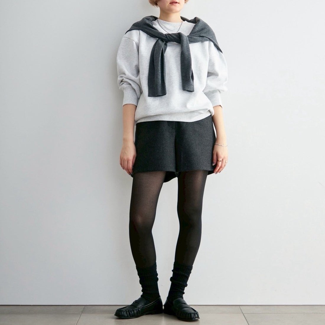 anuke [アンヌーク] ヘリンボーン ショートパンツ [62620718