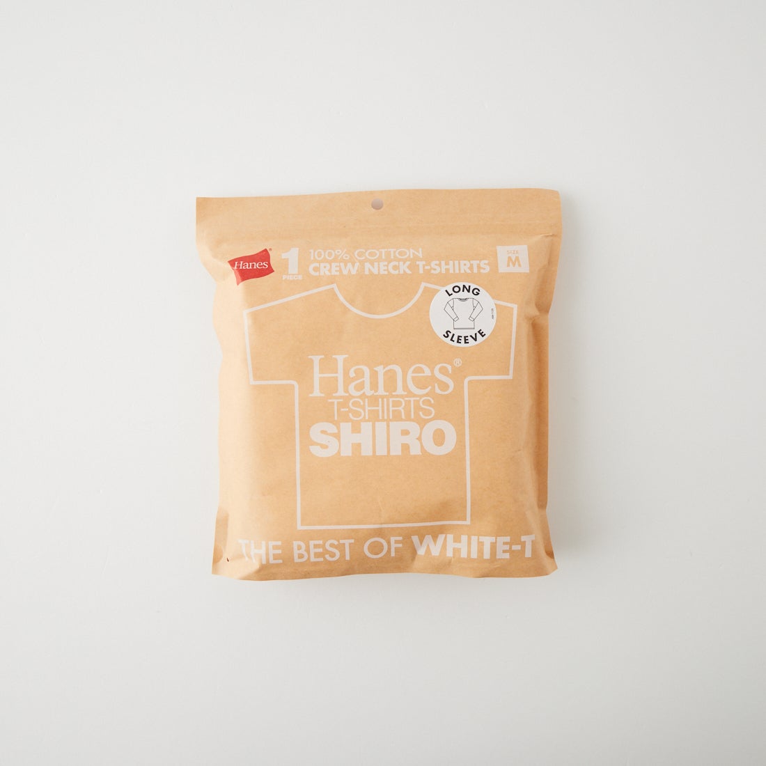 Hanes [ヘインズ] 1P クルーネックロングスリーブTシャツ [HM4-D201] 010 WHITE