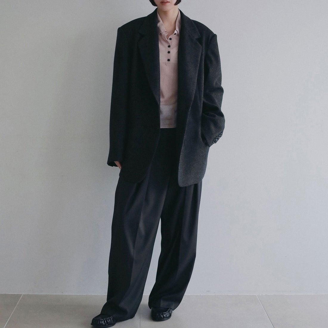 anuke [アンヌーク] HERRINGBONE WOOL JACKET [62620104] C/GRY