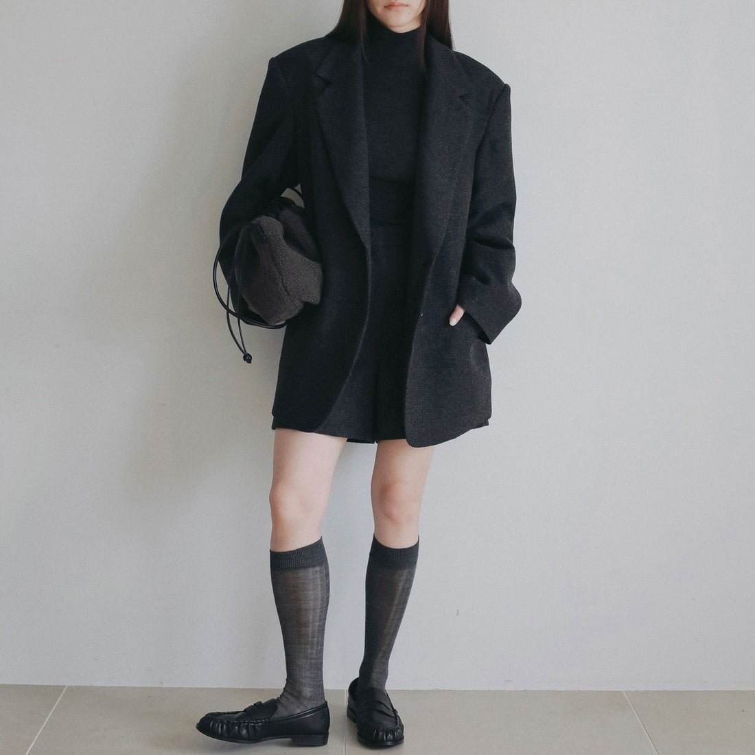 anuke [アンヌーク] HERRINGBONE WOOL JACKET [62620104] C/GRY