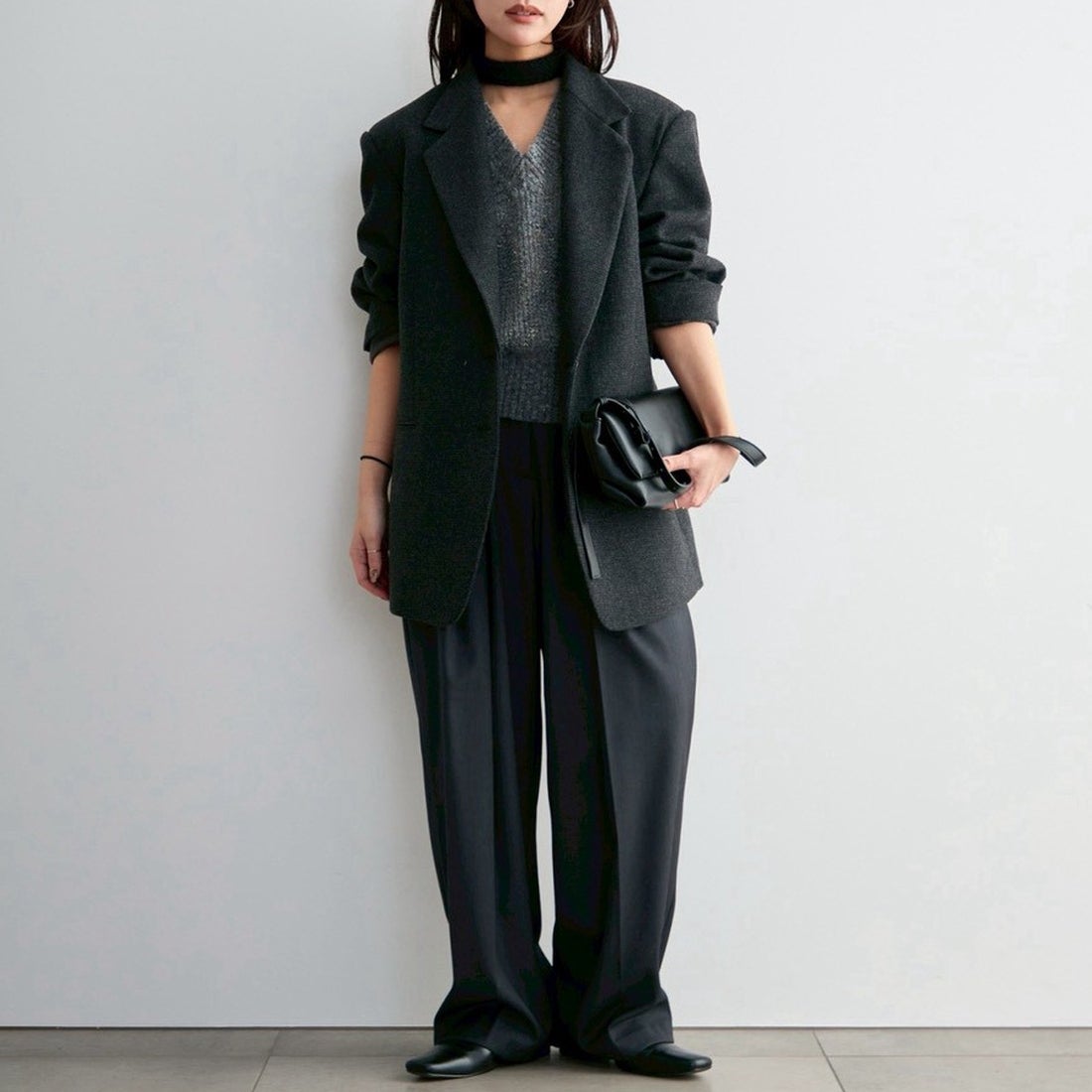 anuke [アンヌーク] HERRINGBONE WOOL JACKET [62620104] C/GRY