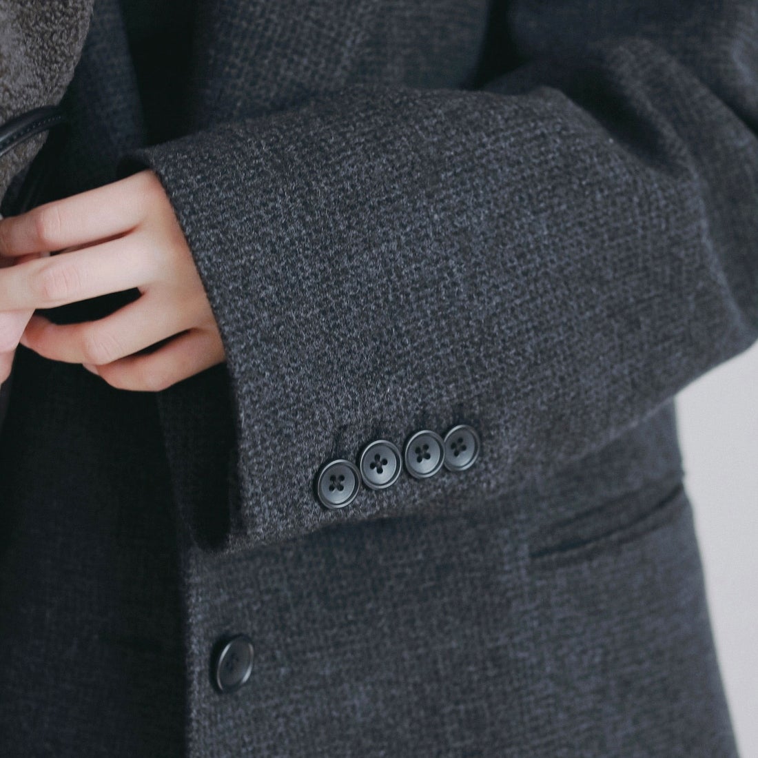 anuke [アンヌーク] HERRINGBONE WOOL JACKET [62620104] C/GRY
