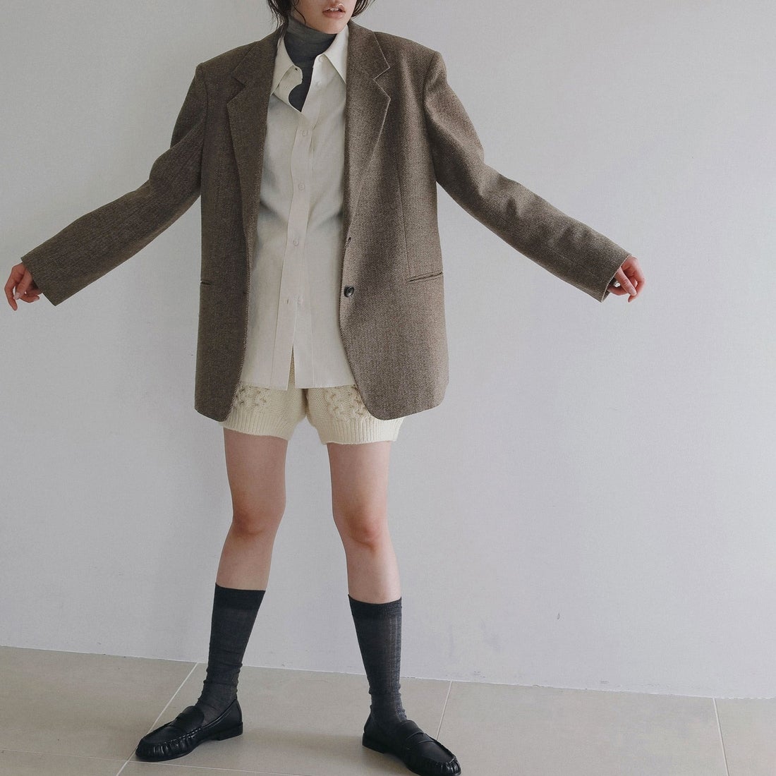 anuke [アンヌーク] HERRINGBONE WOOL JACKET [62620104] BEG