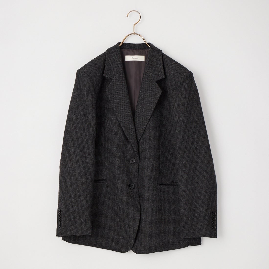 anuke [アンヌーク] HERRINGBONE WOOL JACKET [62620104] C/GRY