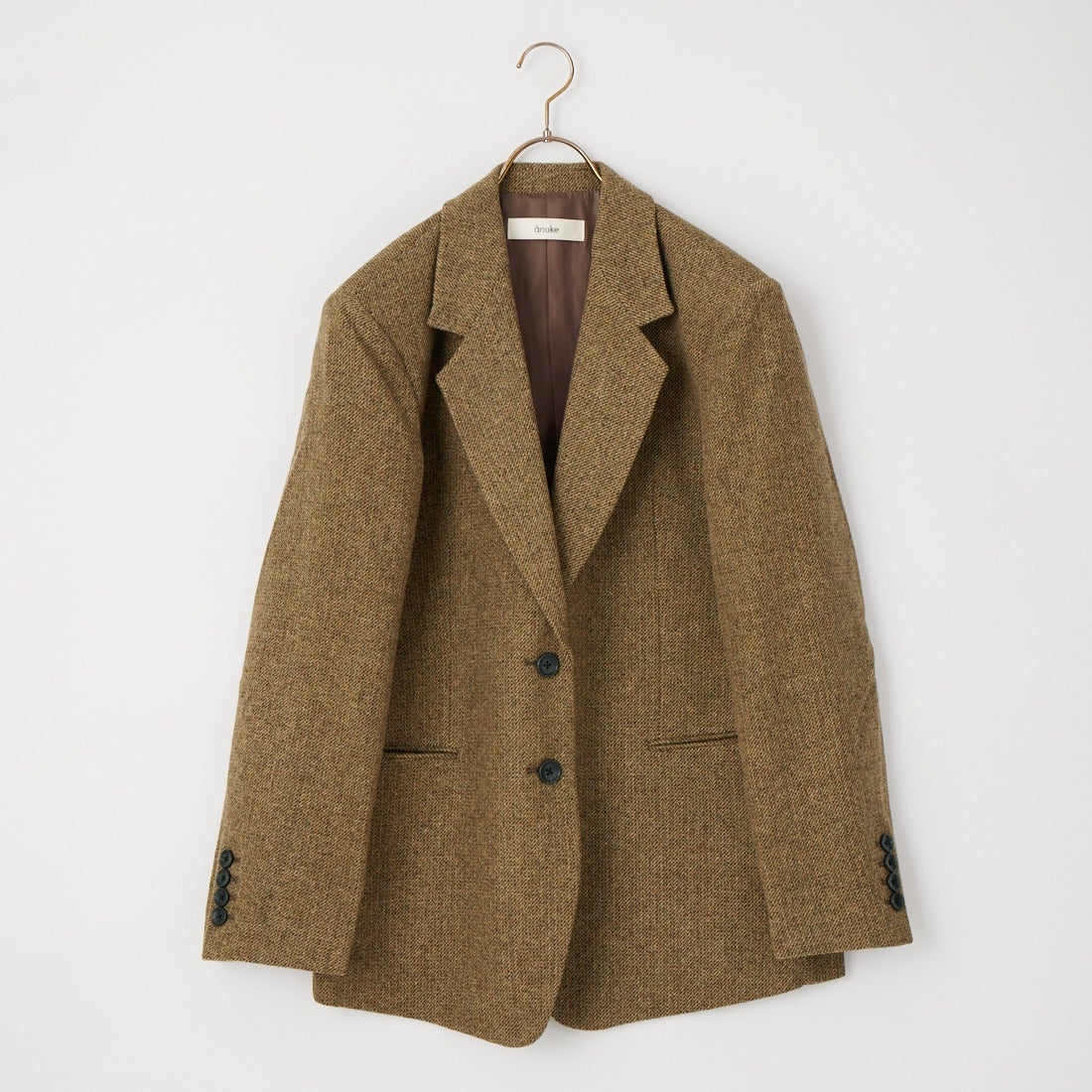 anuke [アンヌーク] HERRINGBONE WOOL JACKET [62620104] BEG