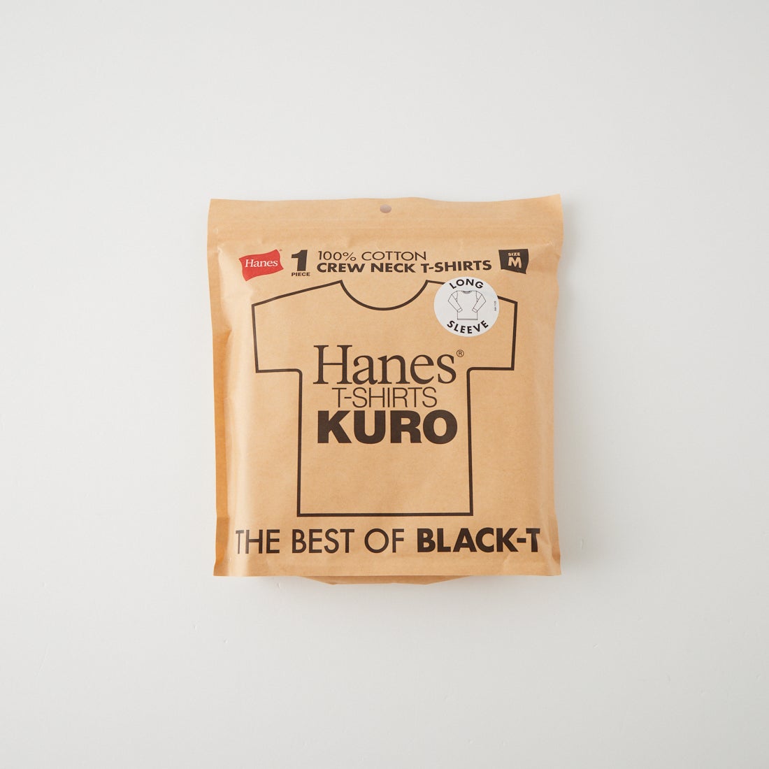 Hanes [ヘインズ] 1P クルーネックロングスリーブTシャツ [HM4-D202] 090 BLACK