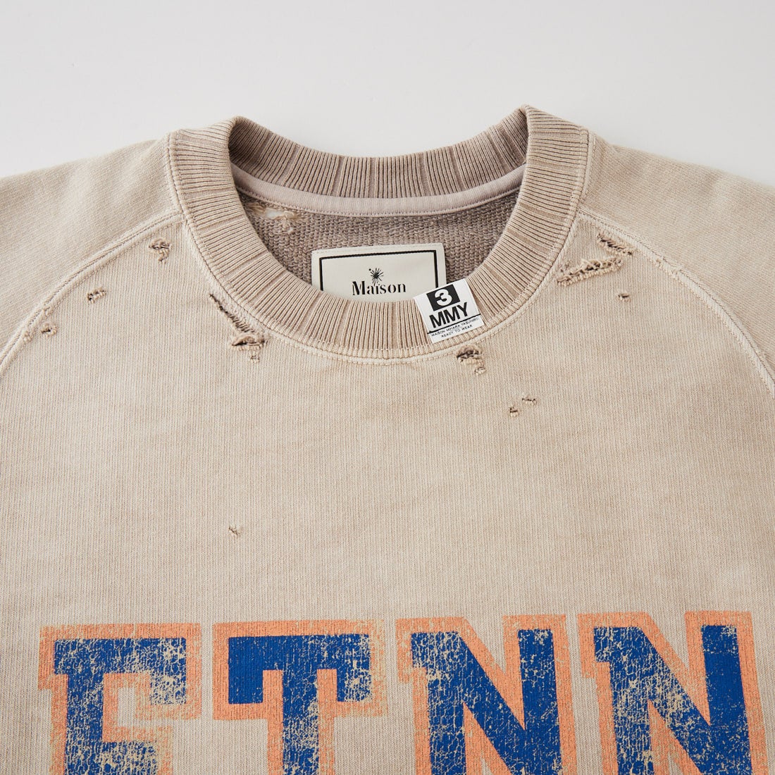 Maison MIHARA YASUHIRO [メゾン ミハラヤスヒロ] サン フェイデッド ライク スウェットシャツ [J17PO723] BEIGE