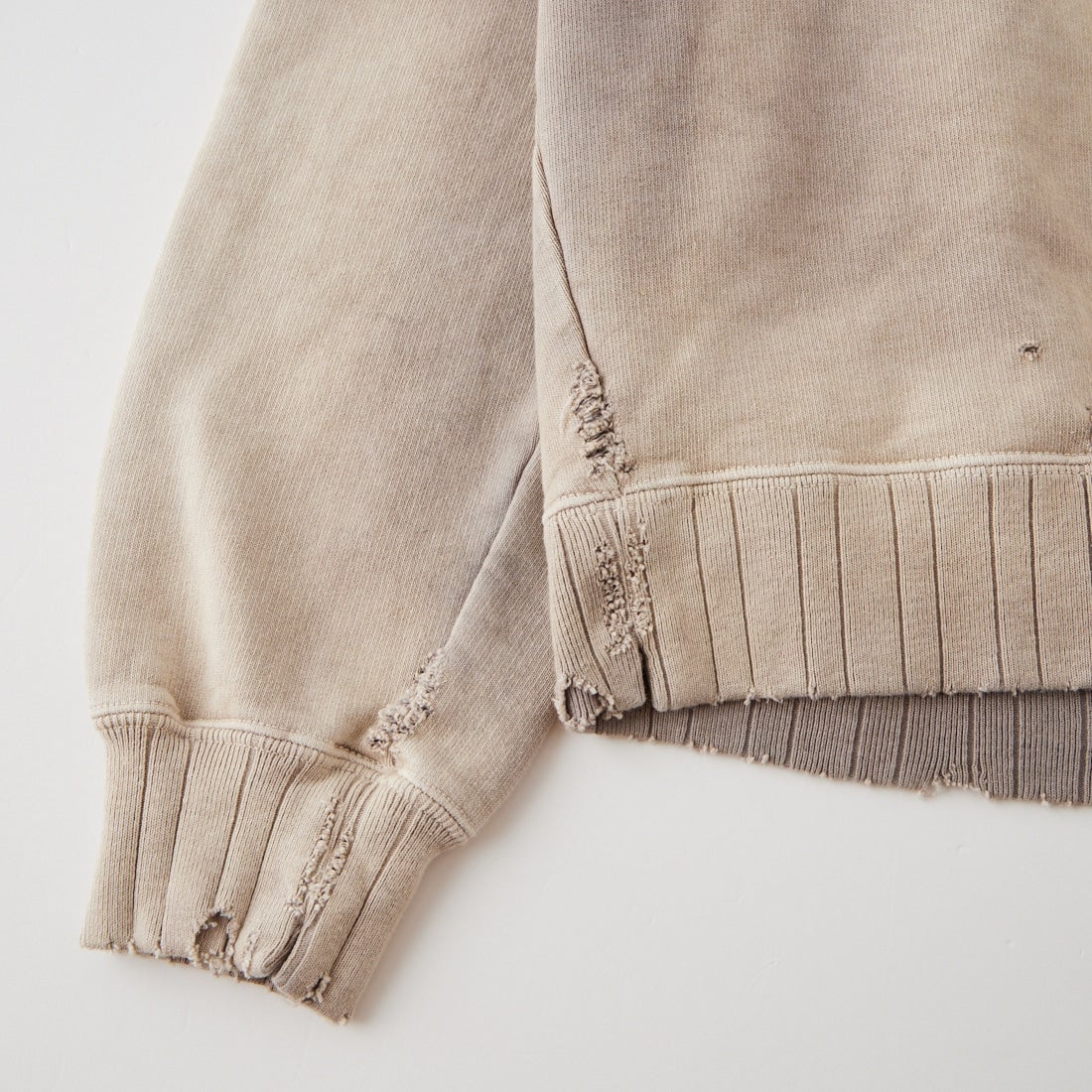 Maison MIHARA YASUHIRO [メゾン ミハラヤスヒロ] サン フェイデッド ライク スウェットシャツ [J17PO723] BEIGE