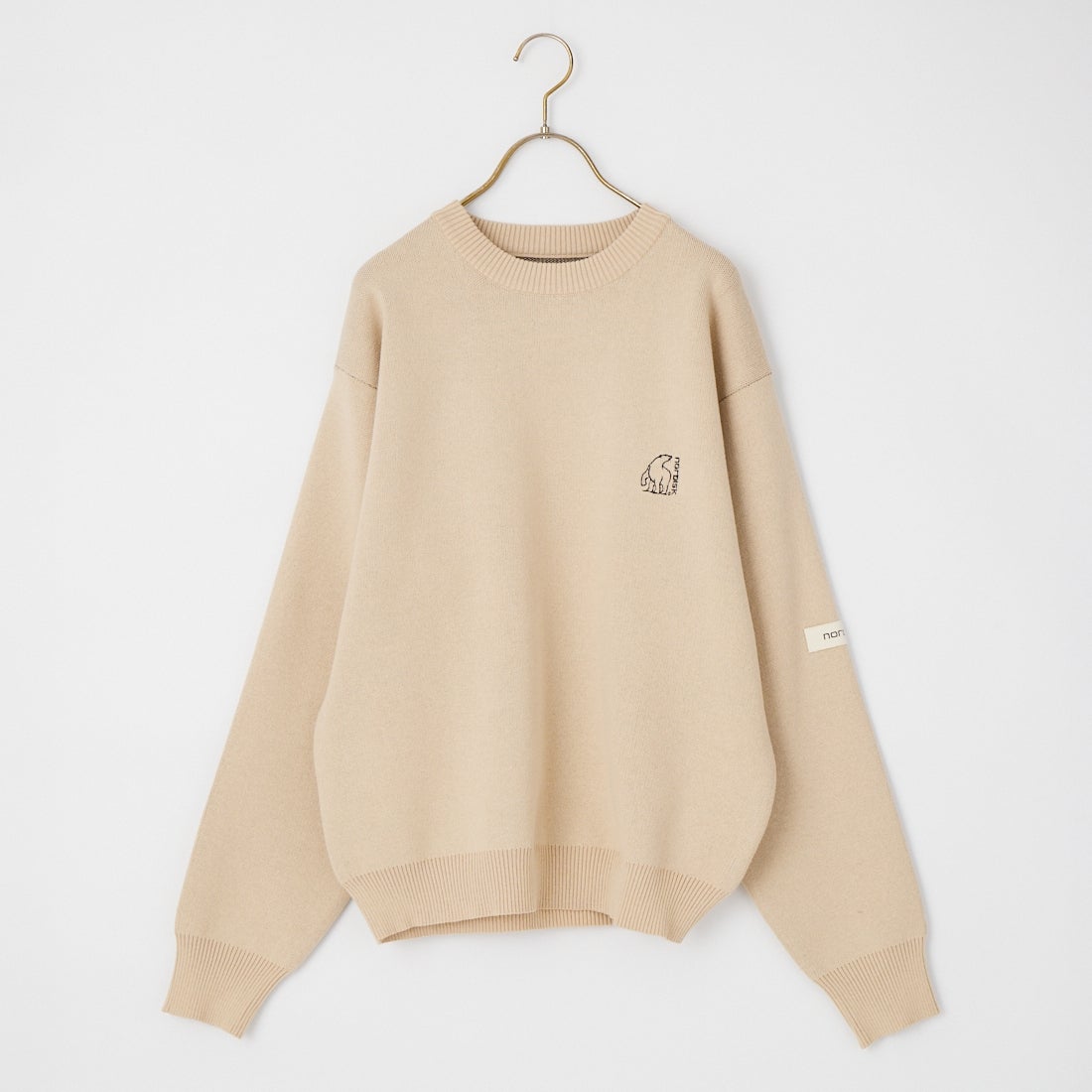 NORDISK [ノルディスク] 別注 バックデザイン ジャガードロゴニット [NU21801-JF] OATMEAL