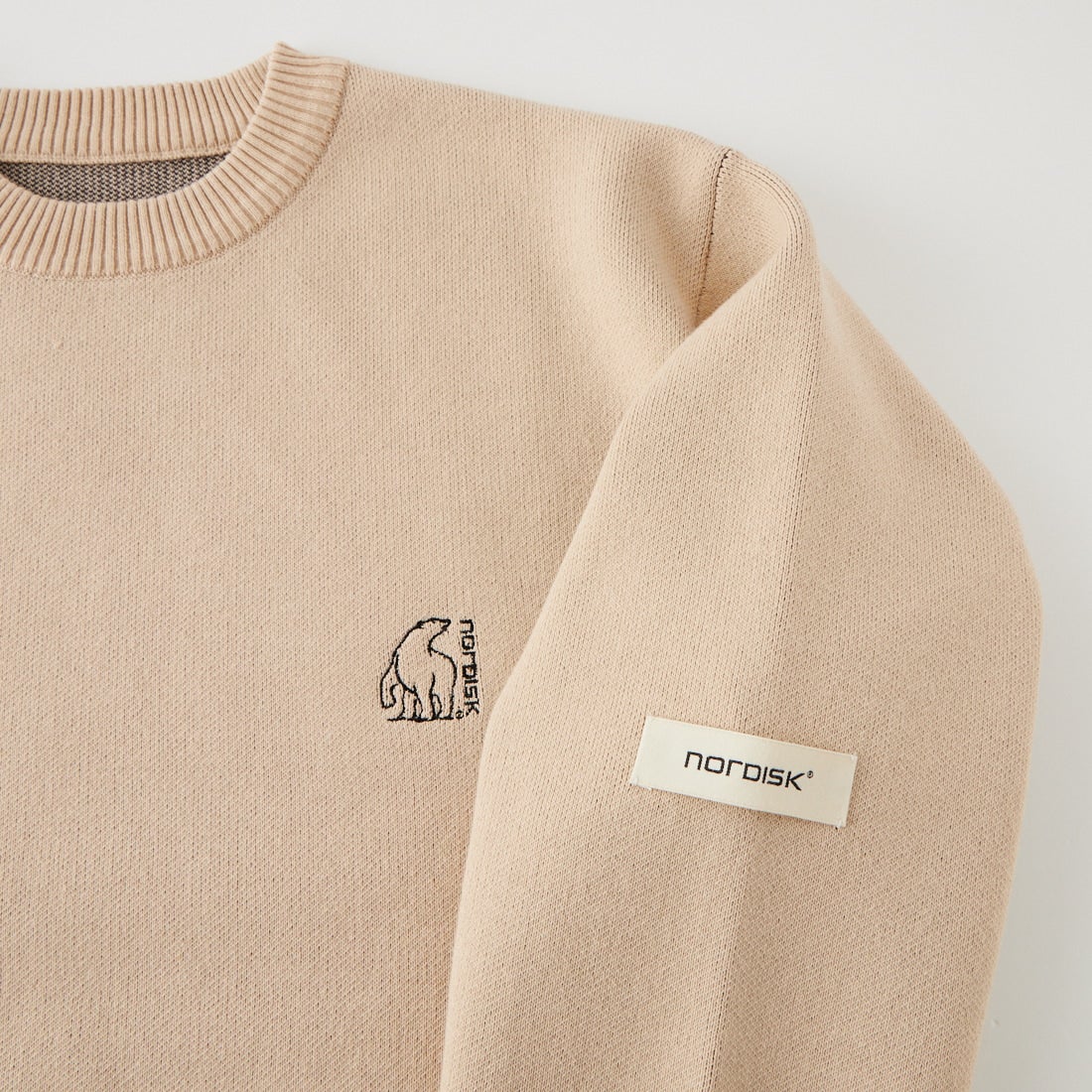 NORDISK [ノルディスク] 別注 バックデザイン ジャガードロゴニット [NU21801-JF] OATMEAL