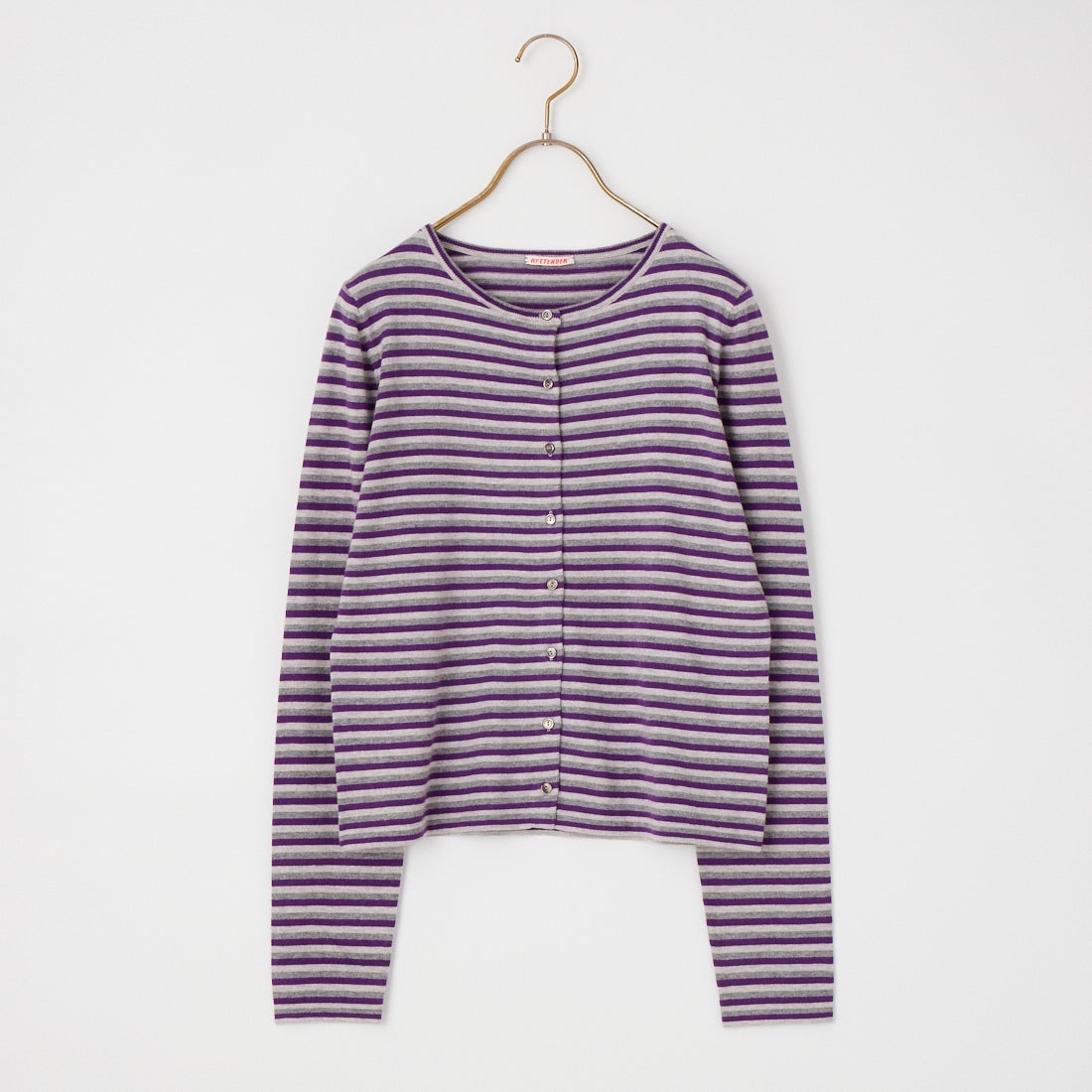 RYE TENDER [ライテンダー] 別注 マルチボーダーカーディガン [101452620-JF] PURPLE STR