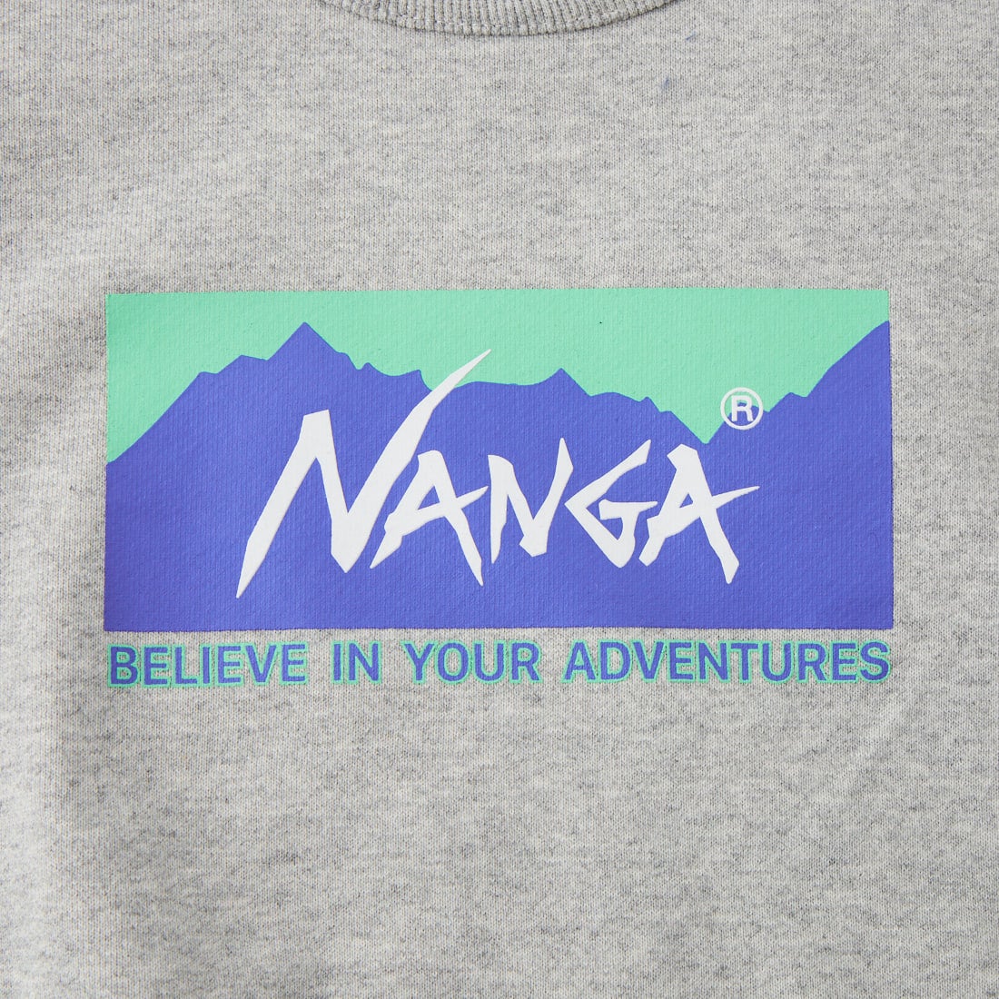 NANGA [ナンガ] エコハイブリッド ボックスロゴ キッズ スウェットシャツ [NW2445-1F301] L.GRY