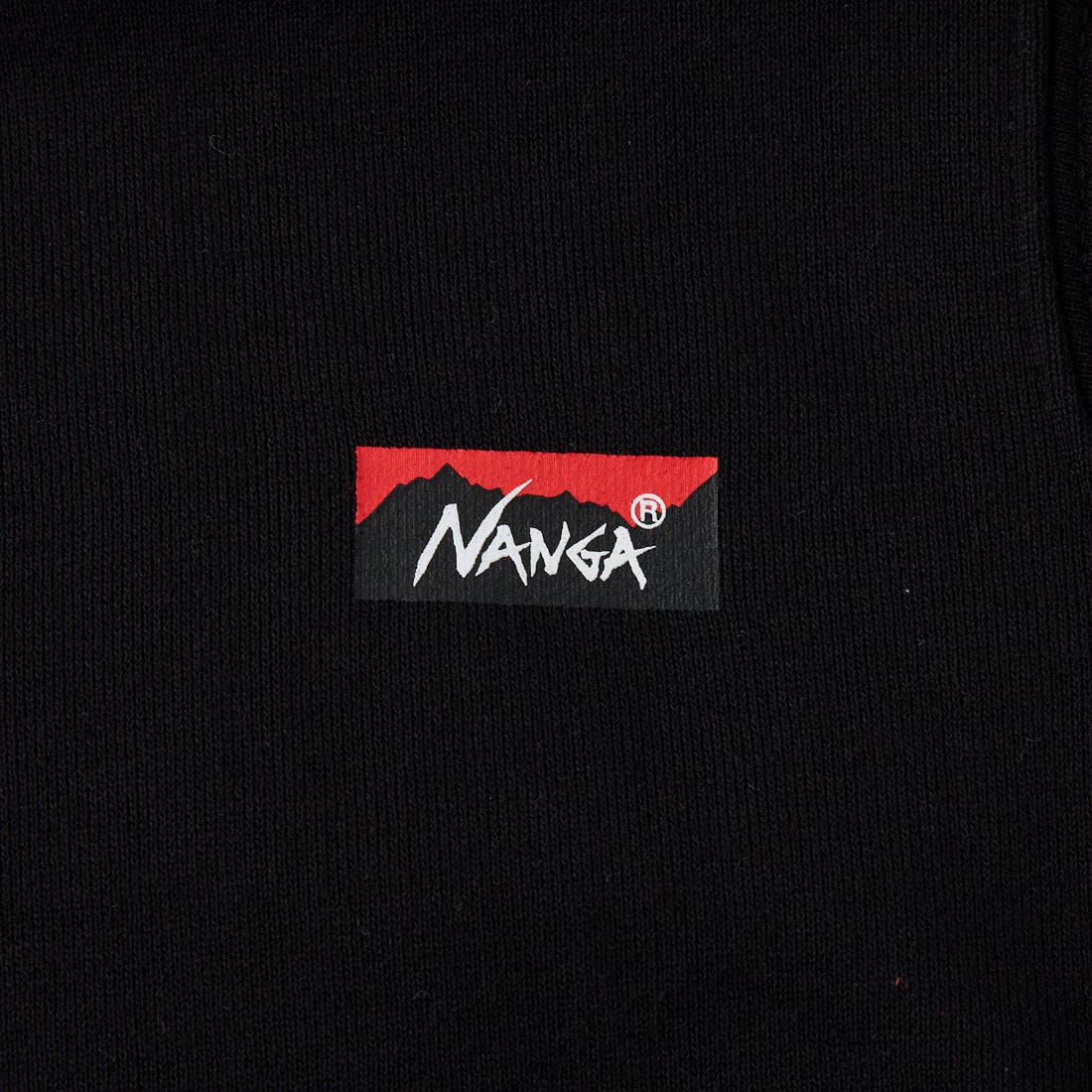 NANGA [ナンガ] エコハイブリッド ミニボックスロゴ キッズ スウェットフーディー [NW2445-1F304] BLK