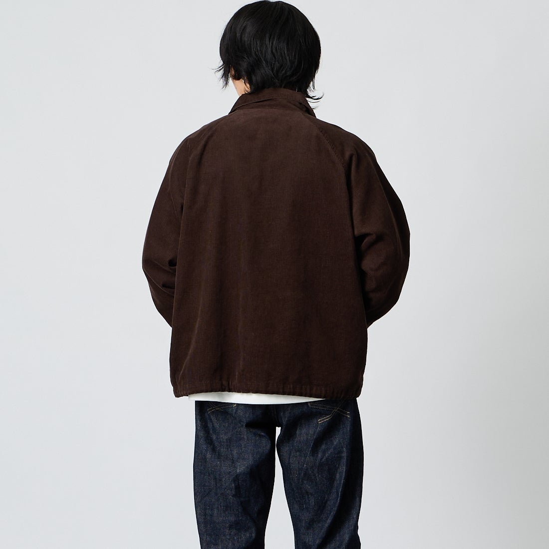 THE FOX [ザフォックス] 別注 コーデュロイコーチジャケット [PN26F002-JF] DK.BROWN &&モデル身長：177cm 着用サイズ：M&&