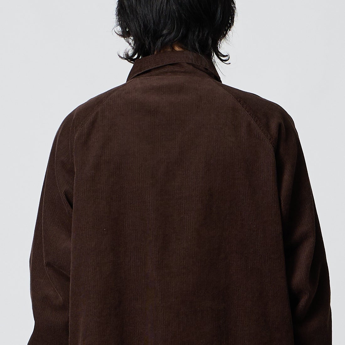 THE FOX [ザフォックス] 別注 コーデュロイコーチジャケット [PN26F002-JF] DK.BROWN &&モデル身長：177cm 着用サイズ：M&&