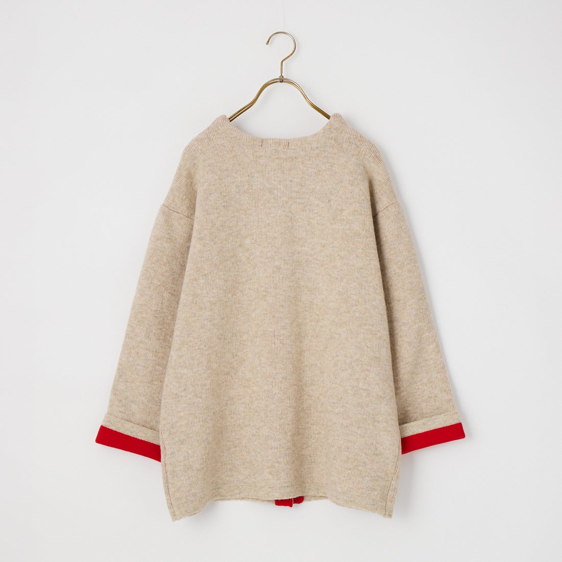 Maison de L'allure [メゾン ドゥ ラリュール] ダブルフェイスニットコート [M24131036-1] 22 BEG/RED