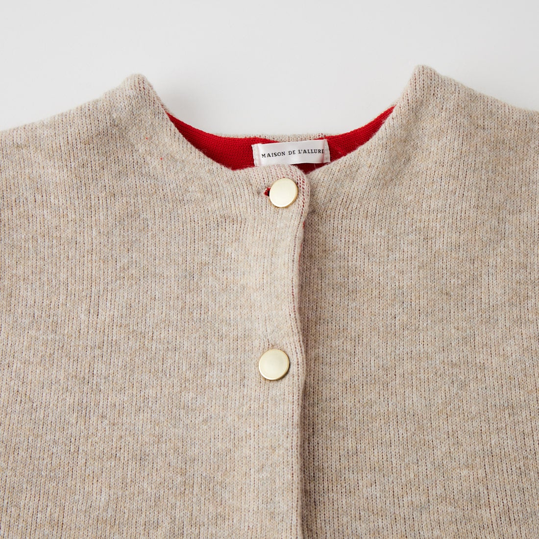 Maison de L'allure [メゾン ドゥ ラリュール] ダブルフェイスニットコート [M24131036-1] 22 BEG/RED