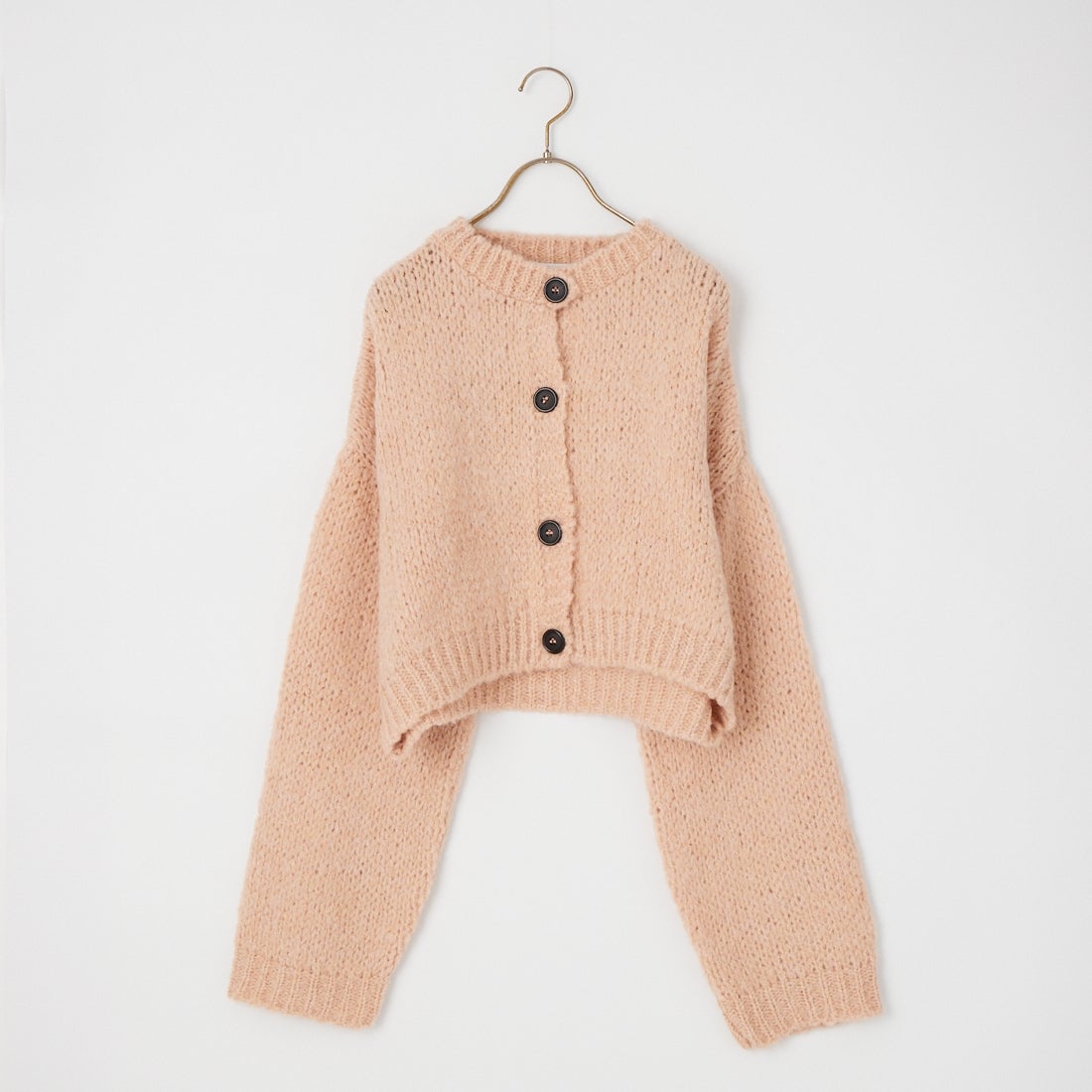 TRICOTS JEAN MARC [トリコット ジーン マルク] 別注 ショート丈クルーネックカーディガン [CCFJ-JF] PINK