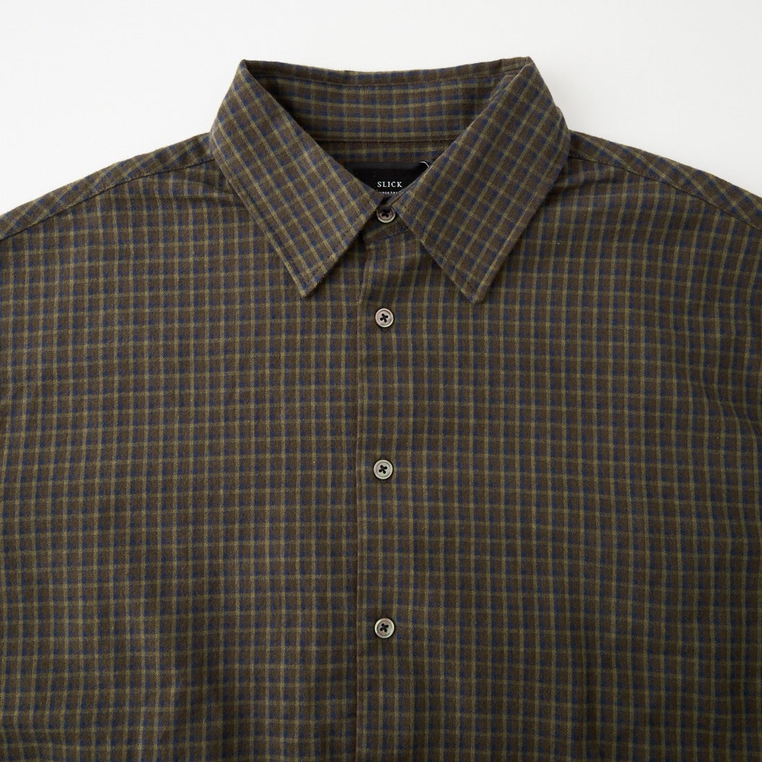 SLICK [スリック] フランネルクラシックチェック レギュラーカラーシャツ [5120330] 500 BROWN