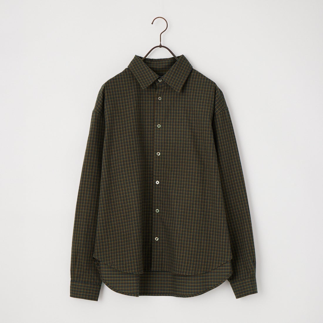 SLICK [スリック] フランネルクラシックチェック レギュラーカラーシャツ [5120330] 500 BROWN