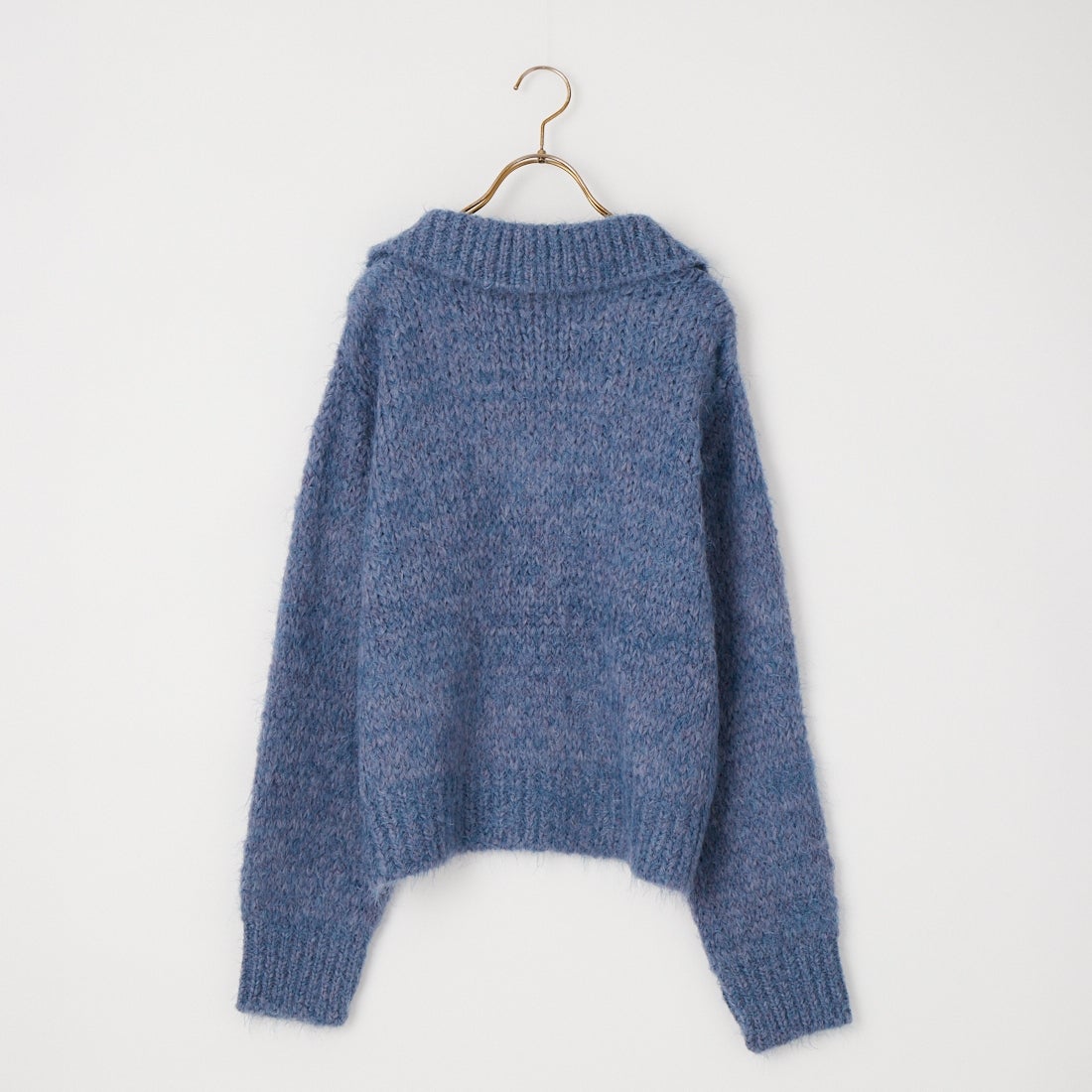TRICOTS JEAN MARC [トリコット ジーン マルク] ANGOLA スキッパーネックニット [ANGOLA] DENIM