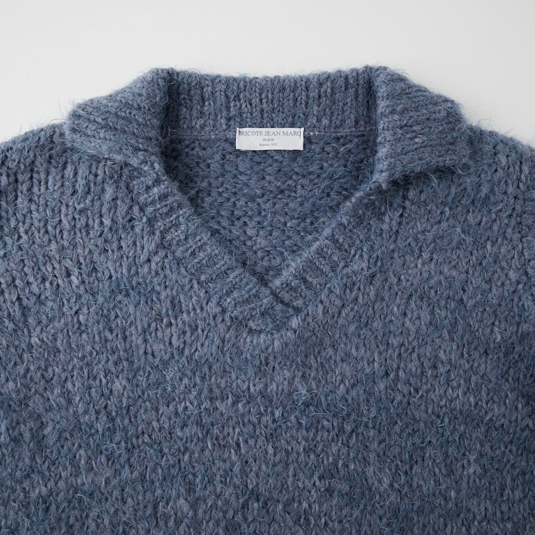 TRICOTS JEAN MARC [トリコット ジーン マルク] ANGOLA スキッパーネックニット [ANGOLA] DENIM
