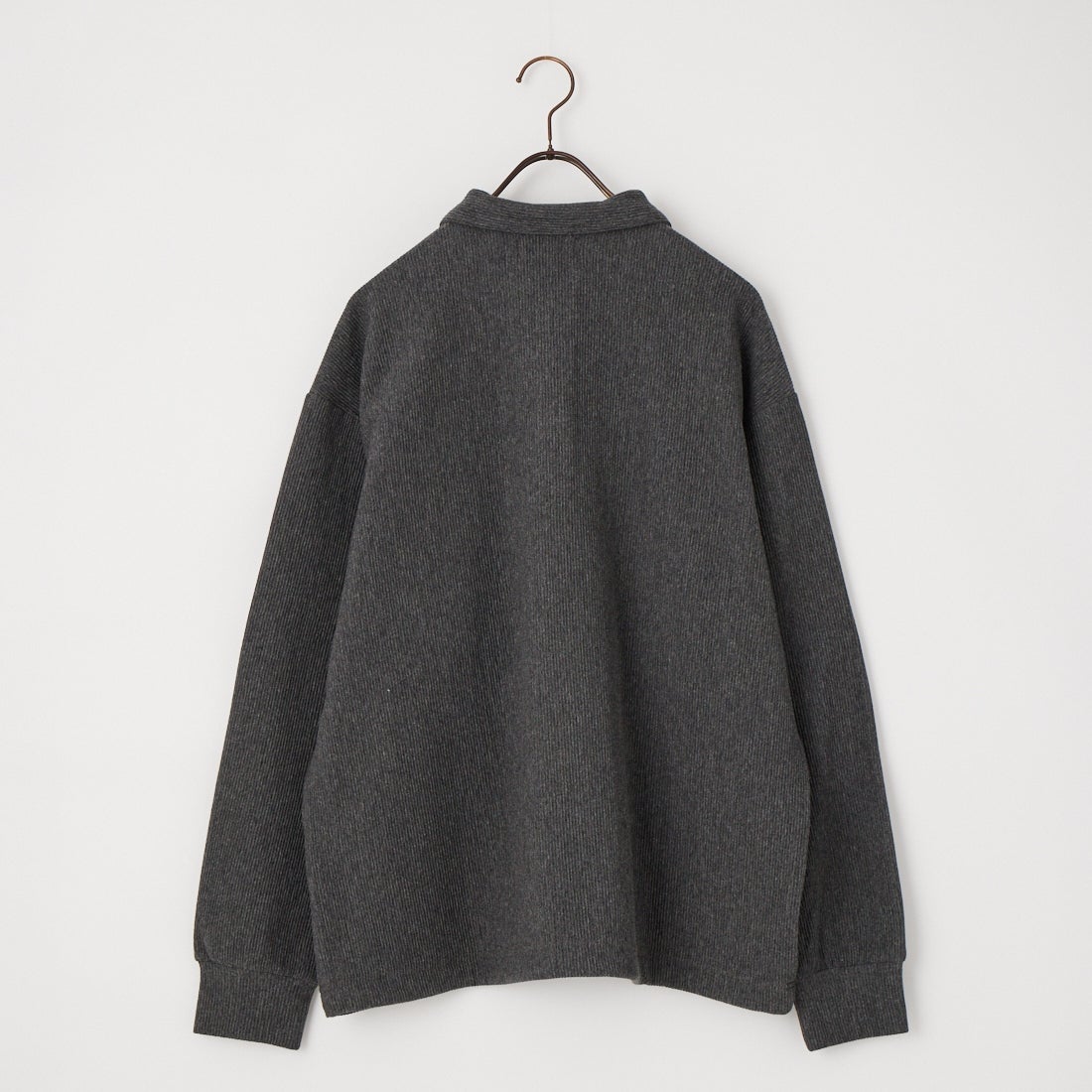 SLICK [スリック] プリーツニットドローストリングポロシャツ [5131084] 805 CHARCO