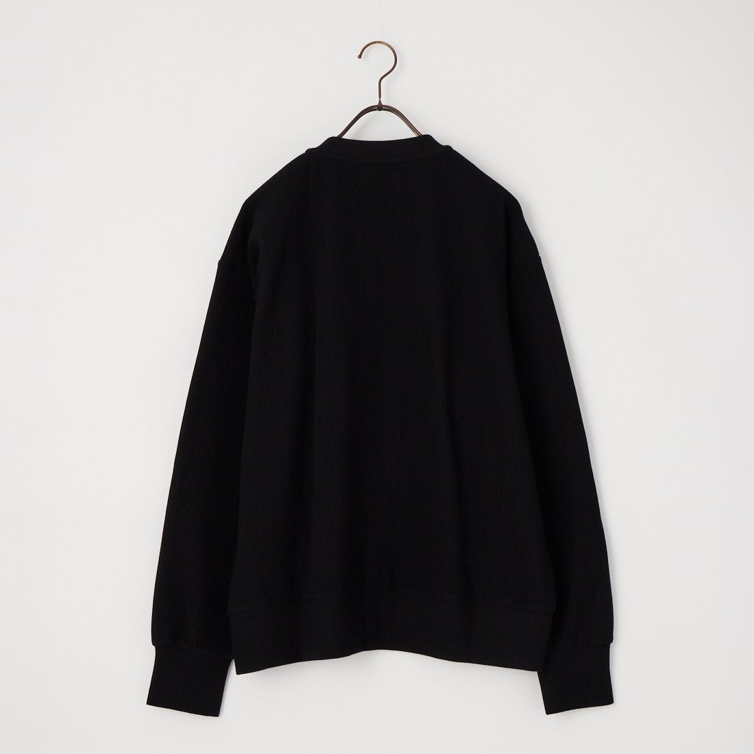SLICK [スリック] プリーツニットクルーネックカーディガン [5131029] 700 BLACK