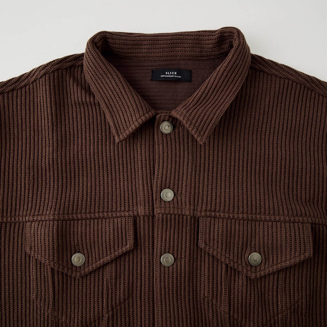 SLICK [スリック] クォーターゲージリブニット トラッカージャケット [5110333] 500 BROWN