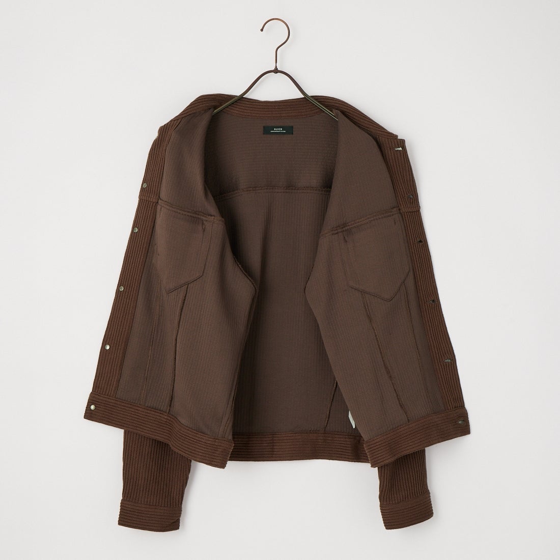 SLICK [スリック] クォーターゲージリブニット トラッカージャケット [5110333] 500 BROWN
