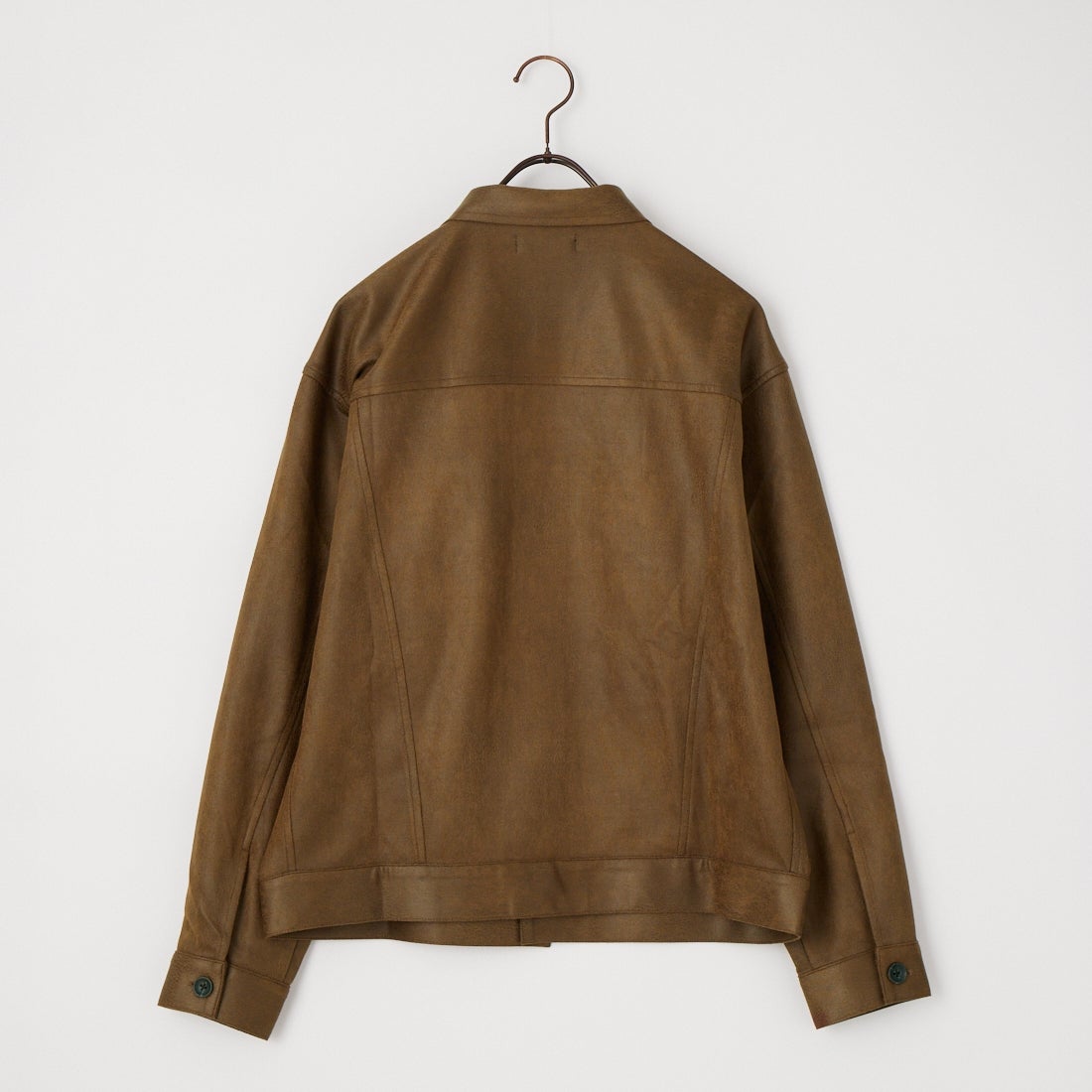 SLICK [スリック] ダブルクロスシンセティックレザー トラッカーシャツジャケット [5120328] 500 BROWN
