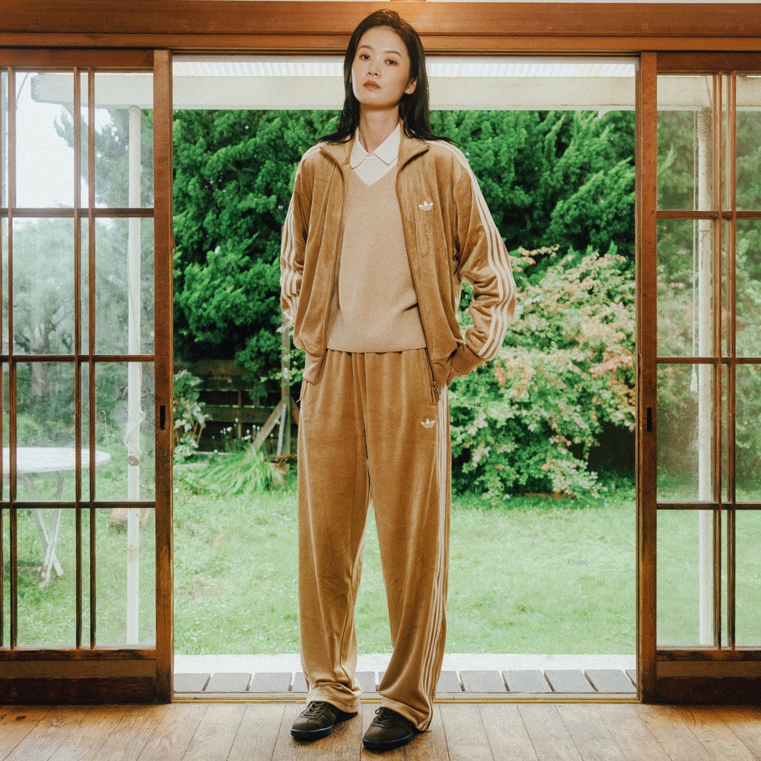 adidas Originals [アディダス オリジナルス] ファイヤーバード ベロア トラックパンツ [QH344] LC8086