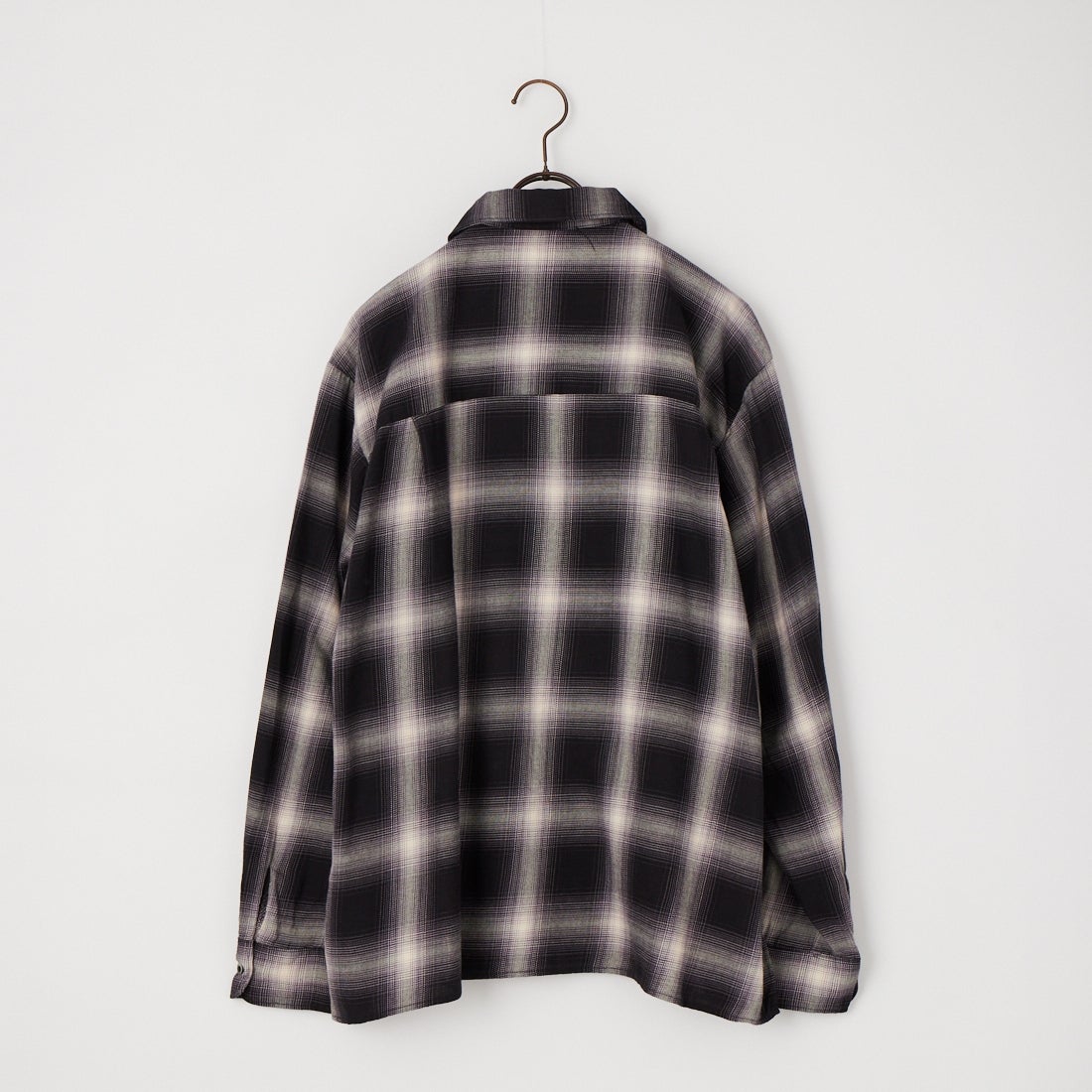MANUAL ALPHABET [マニュアルアルファベット] オンブレチェックロングスリーブシャツ [MA-S-856] BLACK