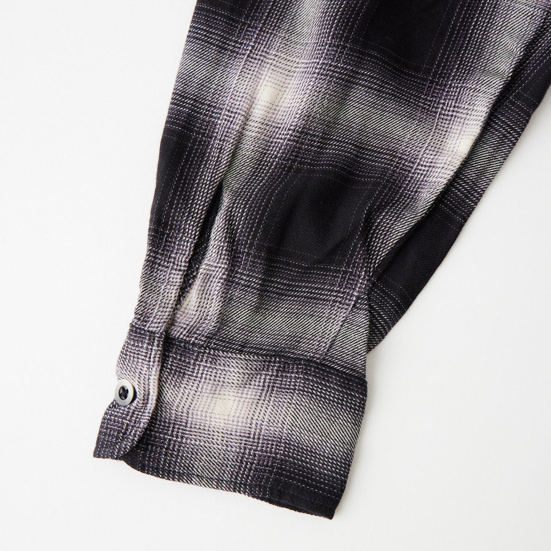 MANUAL ALPHABET [マニュアルアルファベット] オンブレチェックロングスリーブシャツ [MA-S-856] BLACK