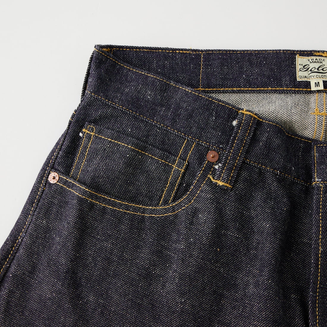 GOLD [ゴールド] 14オンスデニム5ポケットワイドパンツ [GL42675N] 420 N.NAVY
