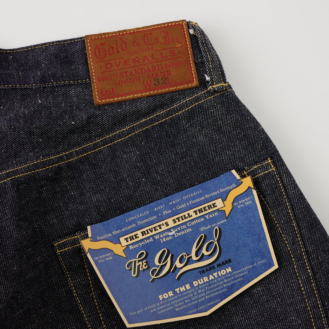 GOLD [ゴールド] 14オンスデニム5ポケットワイドパンツ [GL42675N] 420 N.NAVY