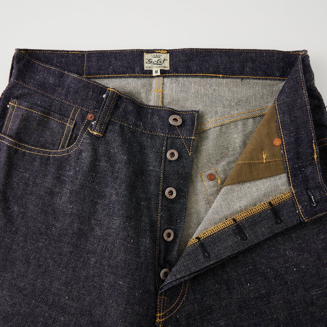 GOLD [ゴールド] 14オンスデニム5ポケットワイドパンツ [GL42675N] 420 N.NAVY