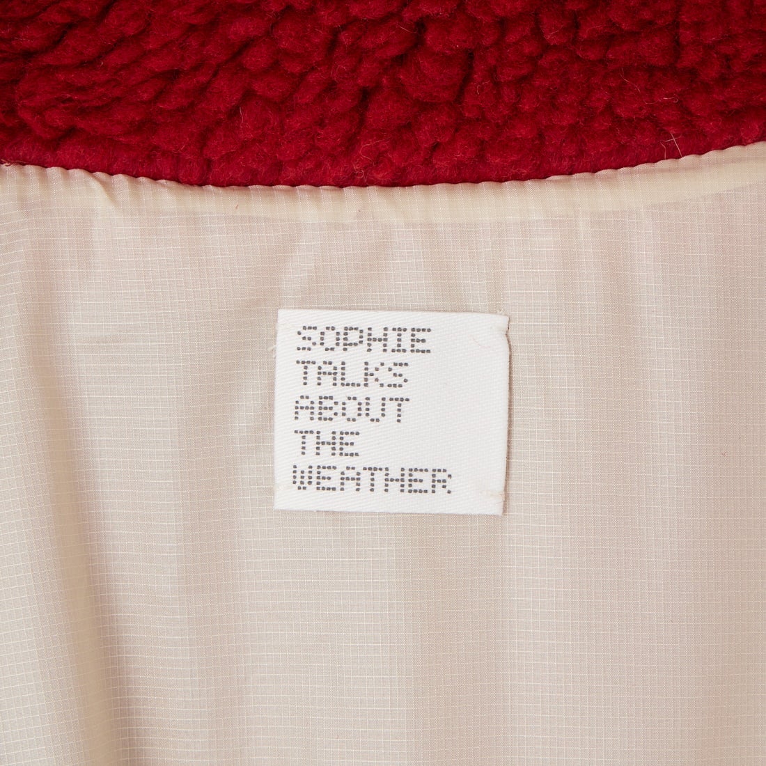 SOPHIE TALKS ABOUT THE WEATHER [ソフィートークスアバウトザウェザー] カラーボアブルゾン [COM-26F-JK05] RED