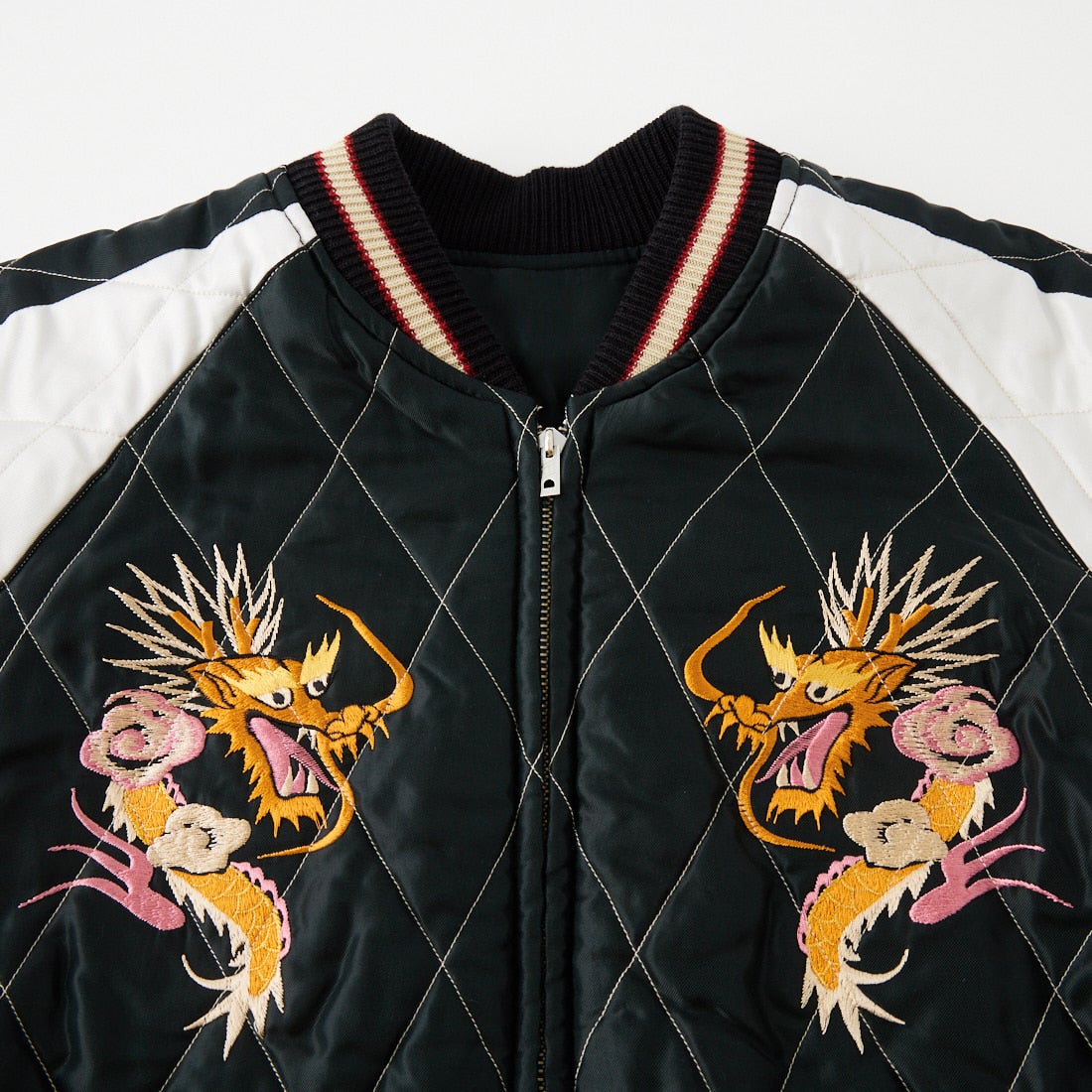 TAILOR TOYO [テーラートウヨウ] アセテート リバーシブルキルトスーベニアジャケット [TT15973] 219 BLK/BL