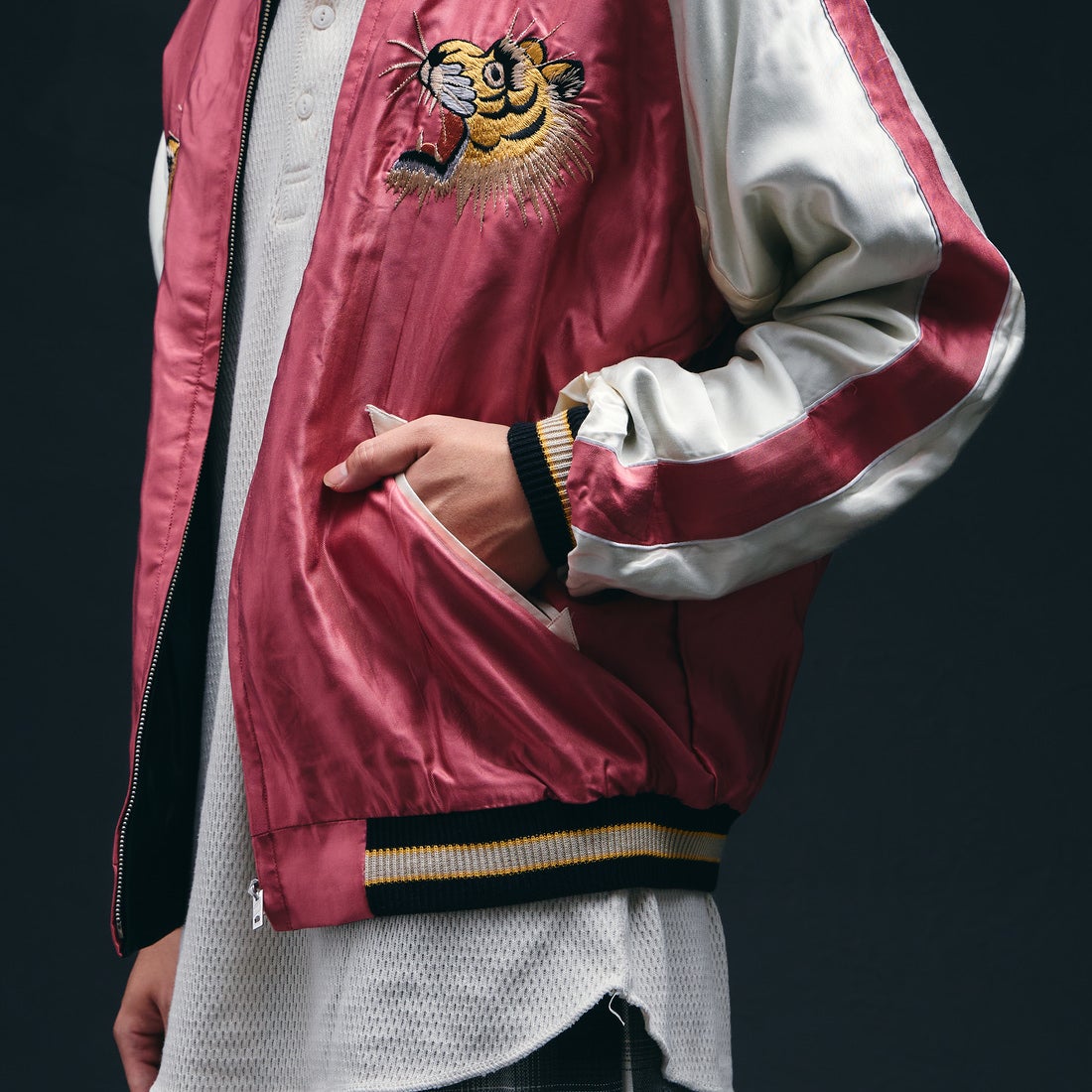 TAILOR TOYO [テーラートウヨウ] アセテート リバーシブルスーベニアジャケット [TT15972] 219 BLK/BL
