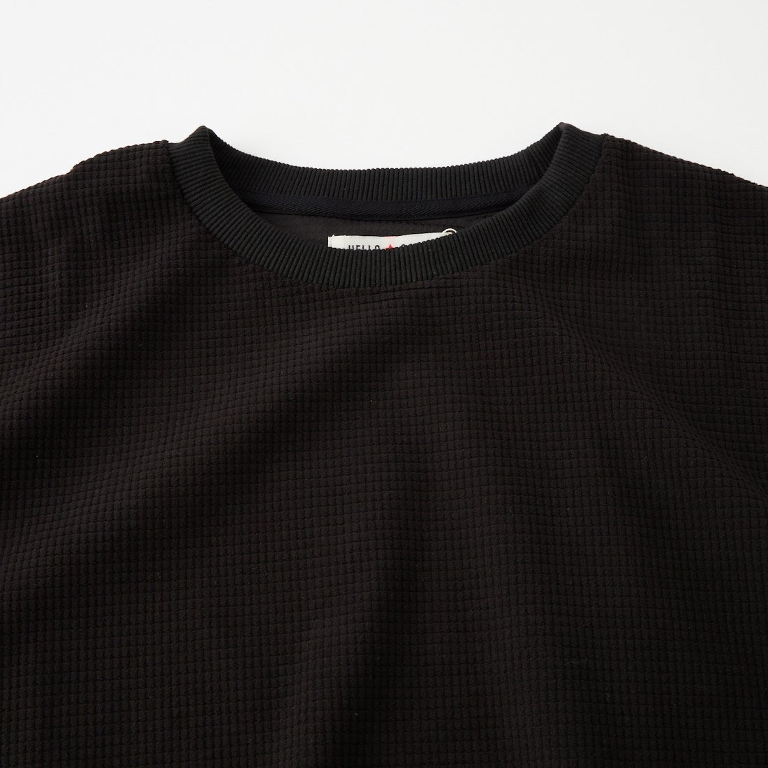 HELLO CALIF [ハローカリフ] ワッフルドロストTシャツ [351080IN] BLACK