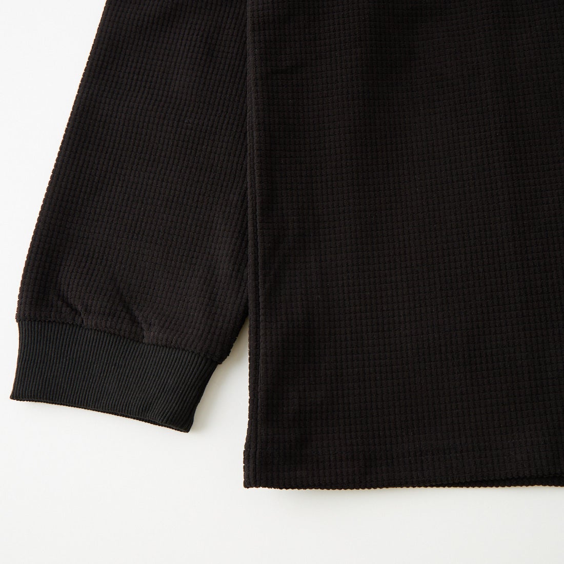 HELLO CALIF [ハローカリフ] ワッフルドロストTシャツ [351080IN] BLACK